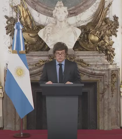 Javier Milei en Casa Rosada.