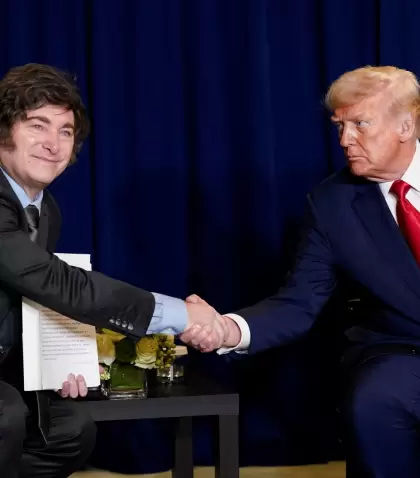 Javier Milei junto a Donald Trump en la �ltimo encuentro que compartieron en septiembre.