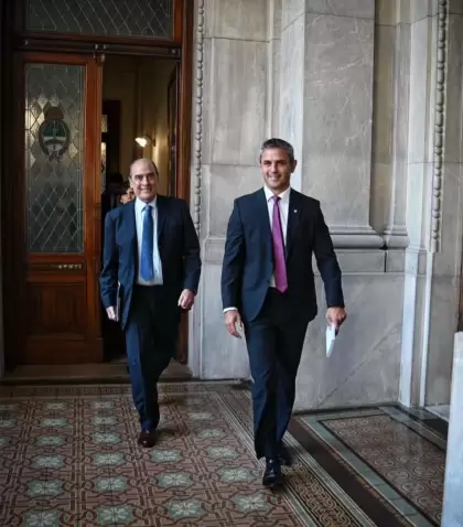 El jefe de Gabinete, Guillermo Francos, y el presidente de la C�mara de Diputados, Mart�n Menem.