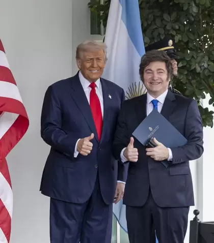 Donald Trump y Javier Milei en la Casa Blanca.