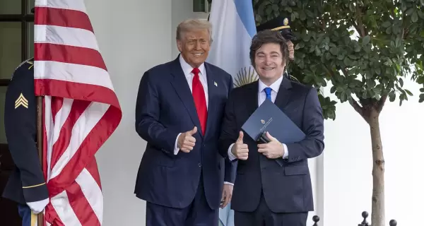Donald Trump y Javier Milei en la Casa Blanca.
