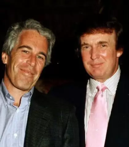 Donald Trump junto a Jeffrey Epstein.