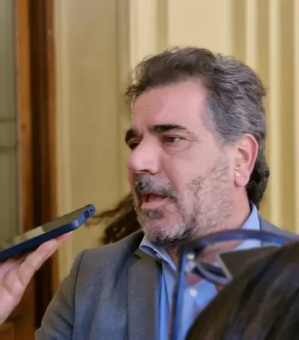 El presidente del bloque PRO en la C�mara de Diputados, Cristian Ritondo, en Casa Rosada.