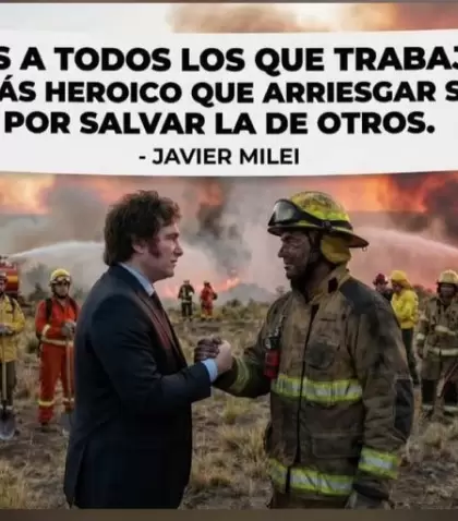 La foto que subi� Milei a sus historias de Instagram hecha con inteligencia artificial.