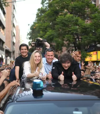 El presidente Javier Milei en su �ltima visita a C�rdoba, a fines de 2025.