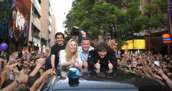 El presidente Javier Milei en su �ltima visita a C�rdoba, a fines de 2025.