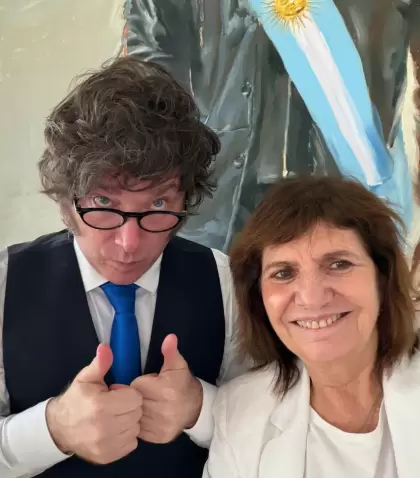 Javier Milei junto a Patricia Bullrich en la Quinta de Olivos.
