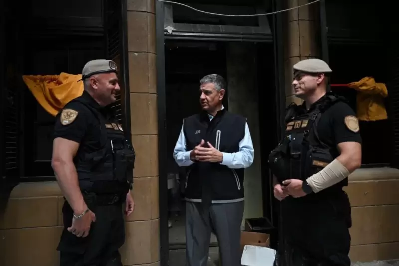 Jorge Macri, presente en el operativo.