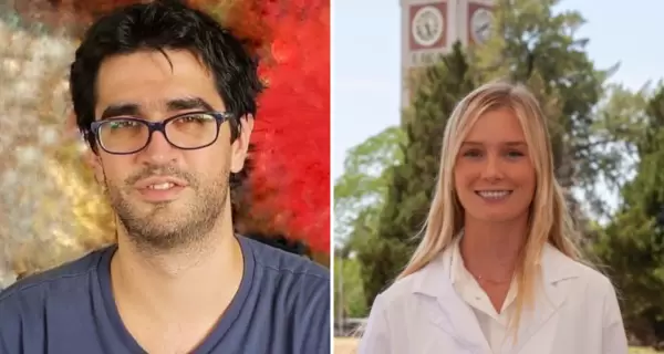Hern�n Boveri y Delfina Lanusse.