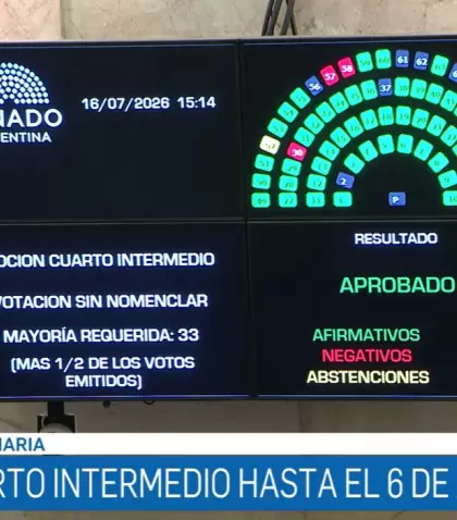 Votaci�n Senado cuarto intermedio.